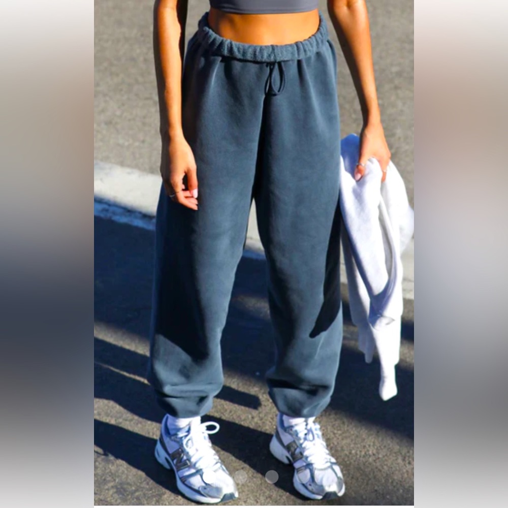 Joah Brown Oversized Jogger ~Washed Navy French Terry (size XS/S)